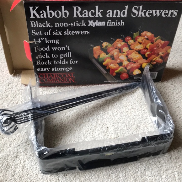 SOLD NWOT Kabob Rack with Skewers - Picture 2 of 2